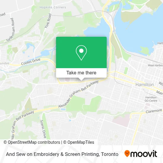 And Sew on Embroidery & Screen Printing map