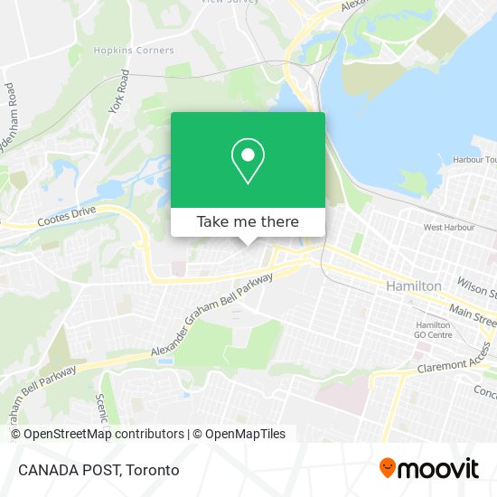 CANADA POST map