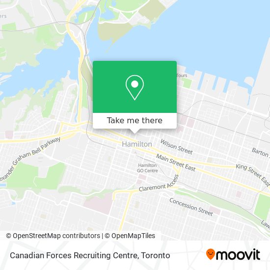 Canadian Forces Recruiting Centre map