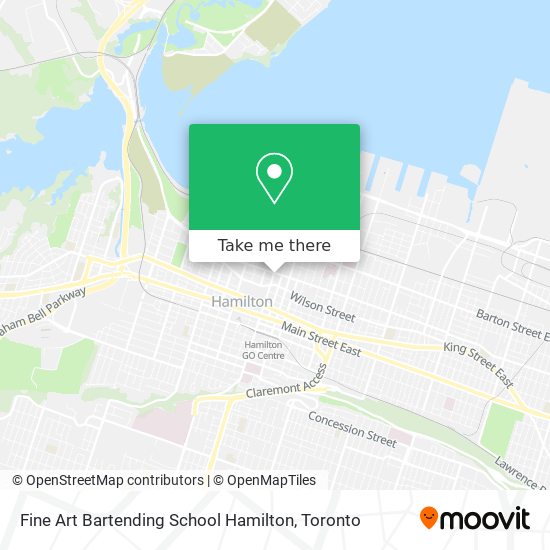 Fine Art Bartending School Hamilton plan