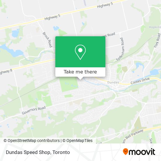 Dundas Speed Shop map