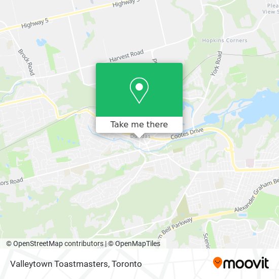 Valleytown Toastmasters map