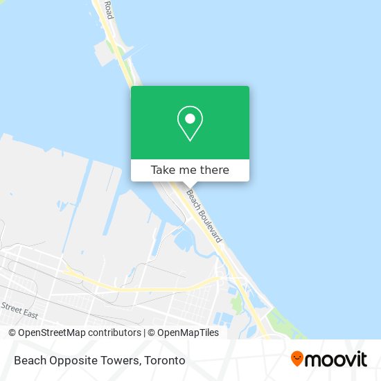 Beach Opposite Towers map