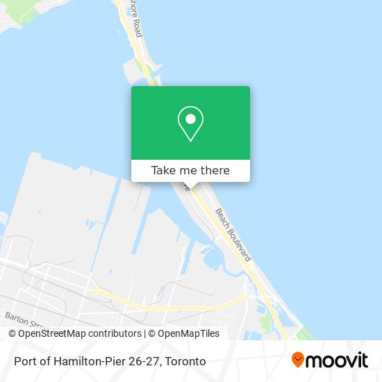 Port of Hamilton-Pier 26-27 map