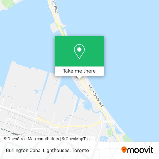 Burlington Canal Lighthouses map