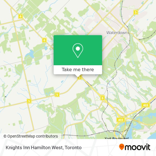 Knights Inn Hamilton West map