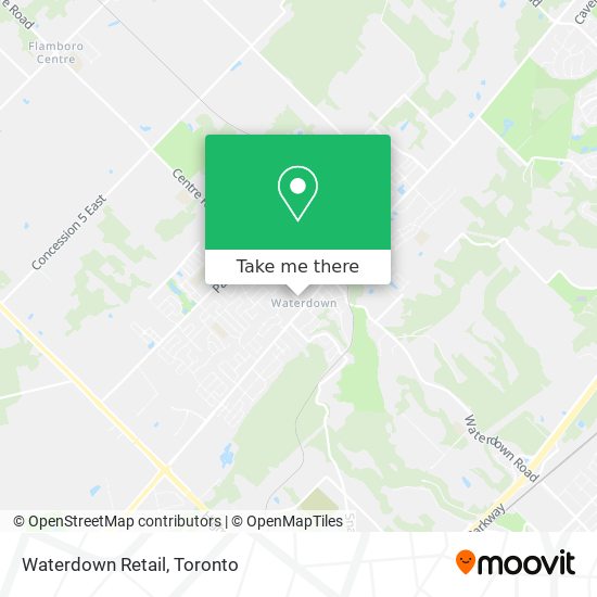 Waterdown Retail map