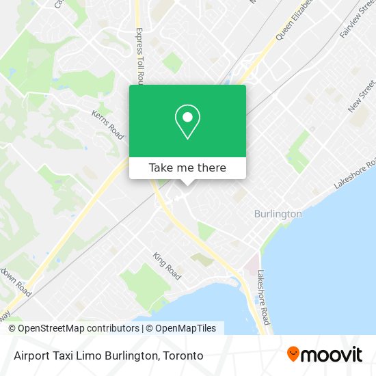 Airport Taxi Limo Burlington map