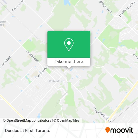 Dundas at First map