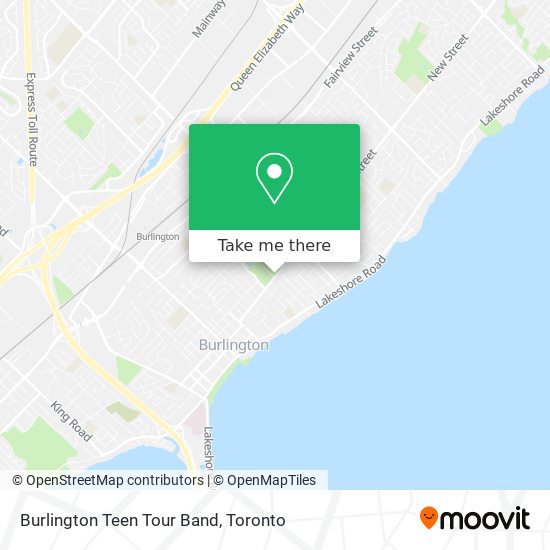 Burlington Teen Tour Band map