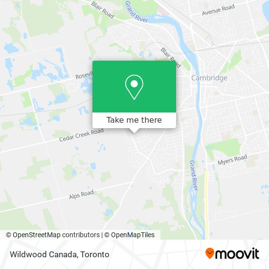 Wildwood Canada map