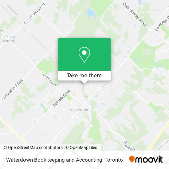 Waterdown Bookkeeping and Accounting map