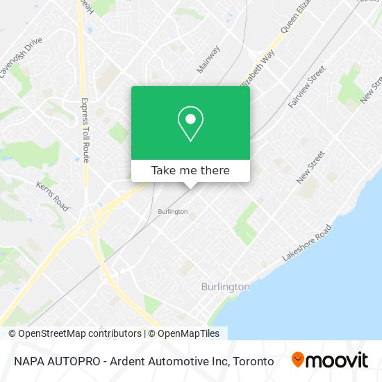 NAPA AUTOPRO - Ardent Automotive Inc map