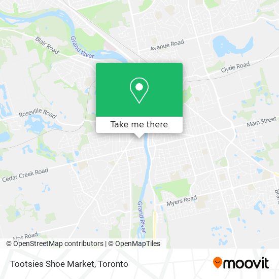 Tootsies Shoe Market map