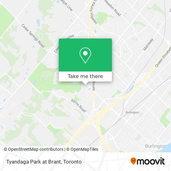 Tyandaga Park at Brant map