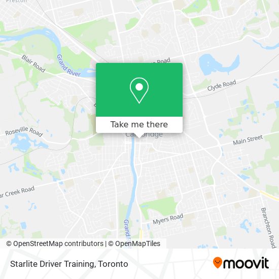 Starlite Driver Training map