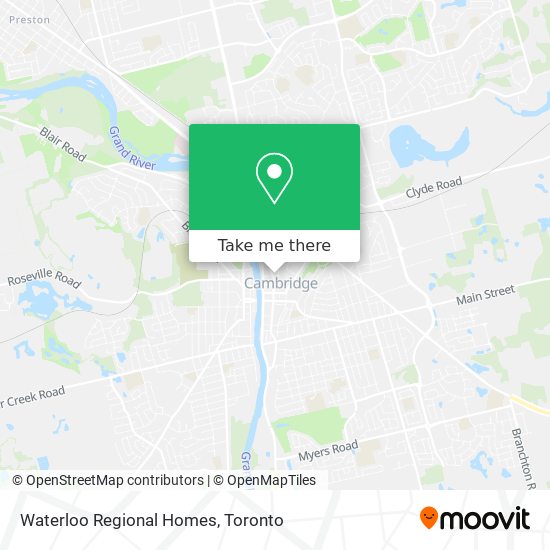 Waterloo Regional Homes map