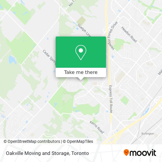 Oakville Moving and Storage plan