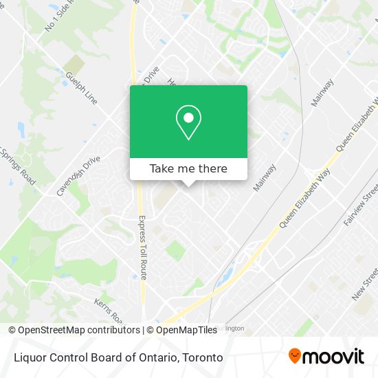 Liquor Control Board of Ontario map