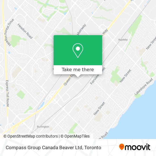 Compass Group Canada Beaver Ltd map