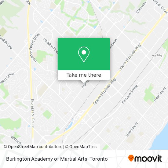 Burlington Academy of Martial Arts map