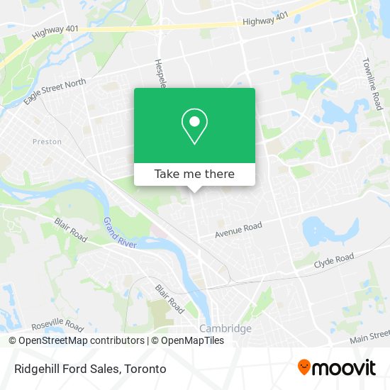 Ridgehill Ford Sales map