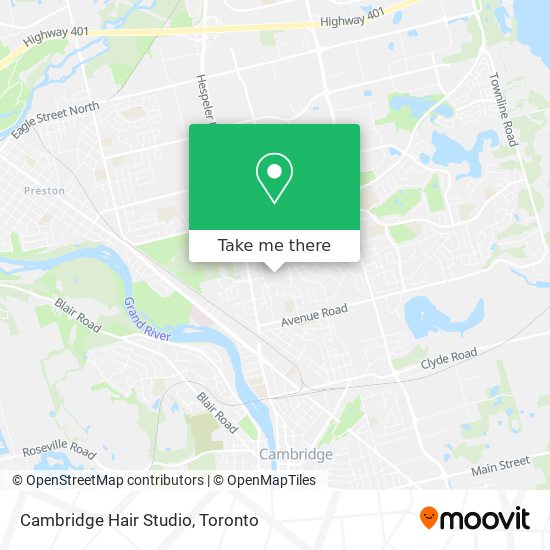 Cambridge Hair Studio map