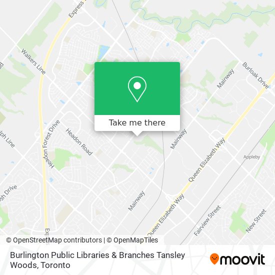 Burlington Public Libraries & Branches Tansley Woods plan