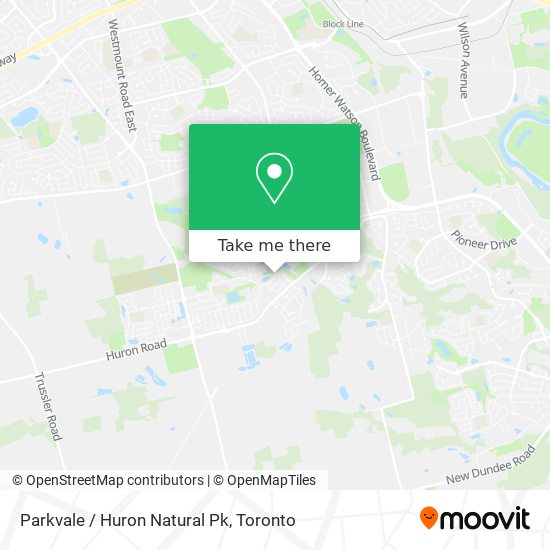 Parkvale / Huron Natural Pk map