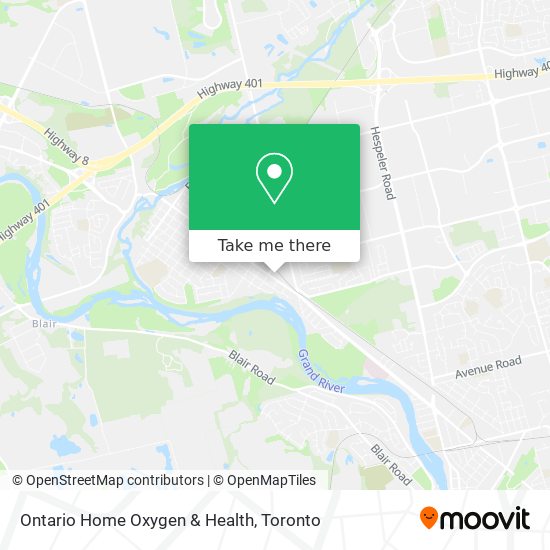 Ontario Home Oxygen & Health map