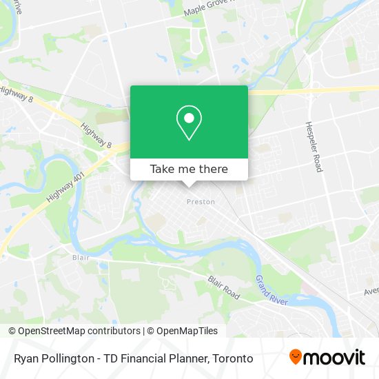 Ryan Pollington - TD Financial Planner map