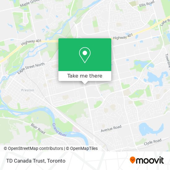 TD Canada Trust map