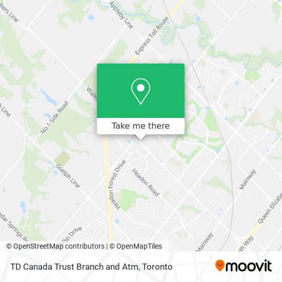 TD Canada Trust Branch and Atm map