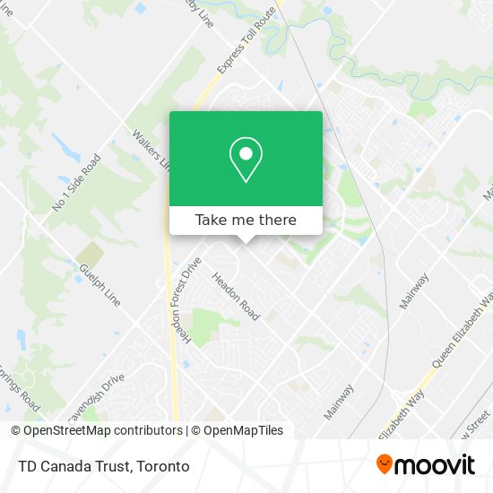 TD Canada Trust map