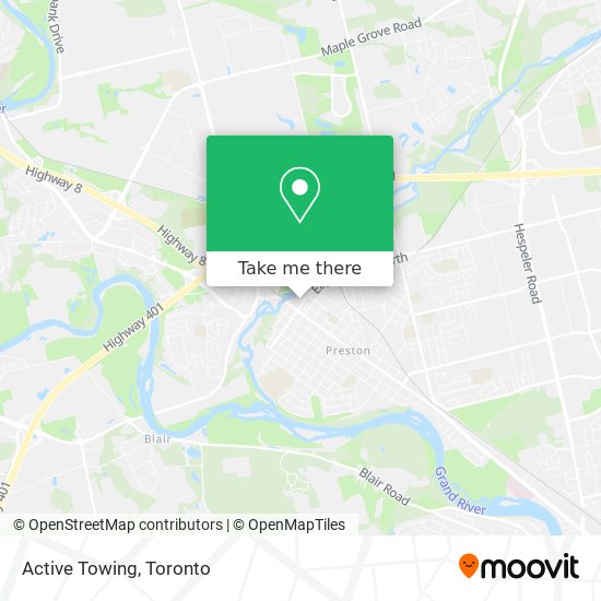 Active Towing map