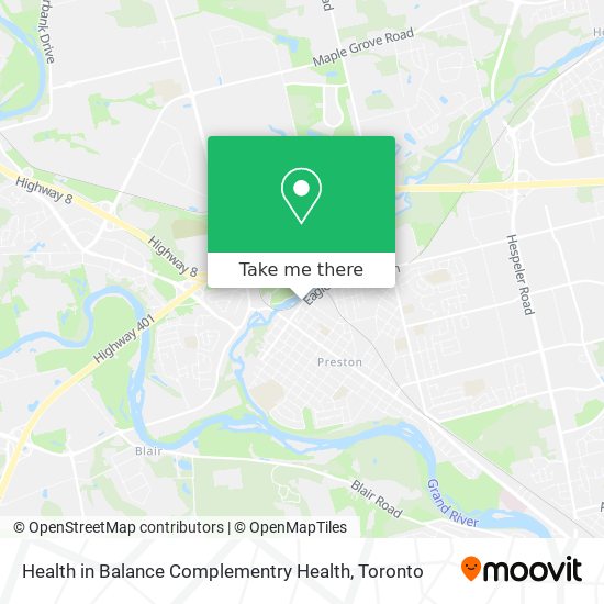 Health in Balance Complementry Health map