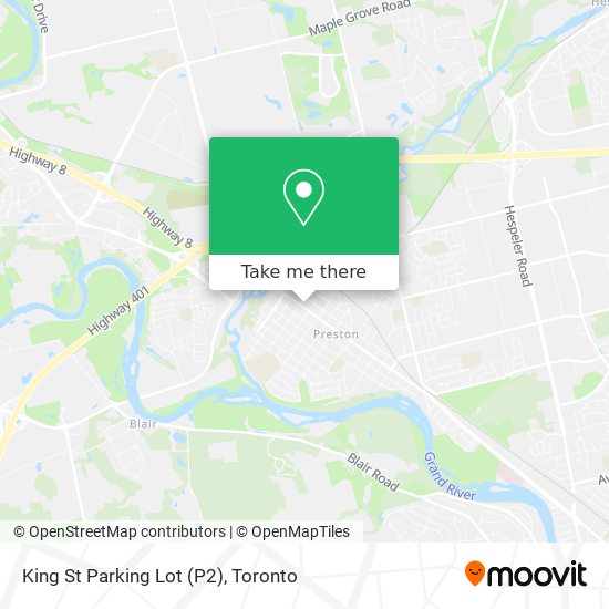 King St Parking Lot (P2) map