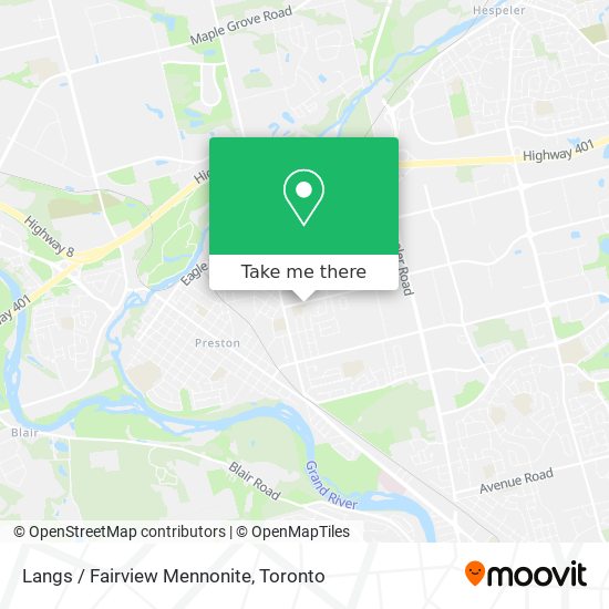 Langs / Fairview Mennonite map