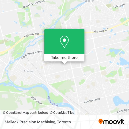 Malleck Precision Machining map