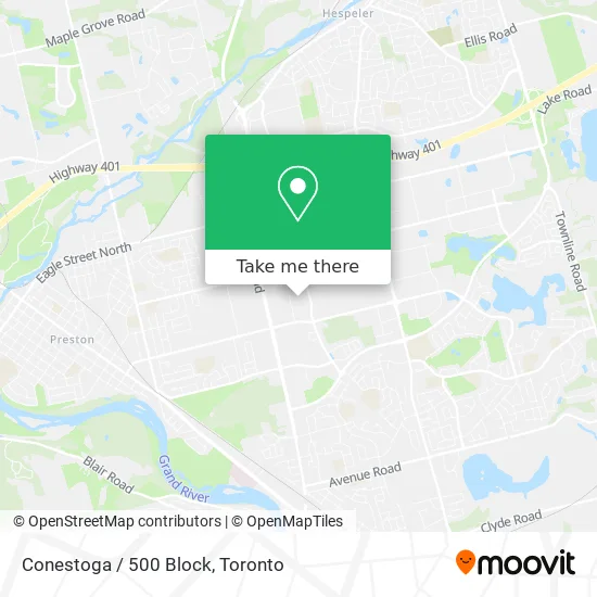 Conestoga / 500 Block map