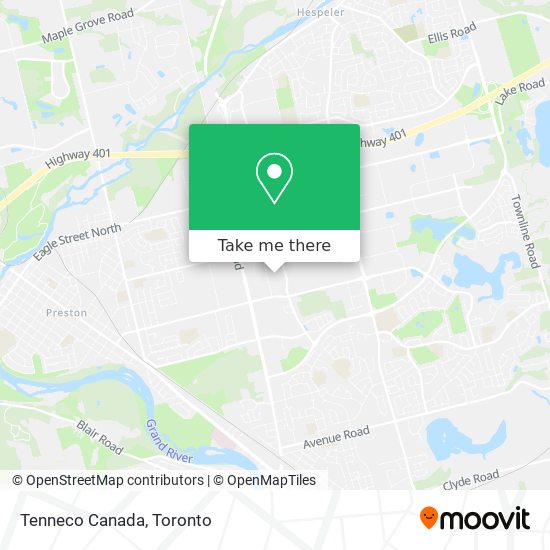 Tenneco Canada map