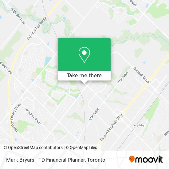 Mark Bryars - TD Financial Planner map