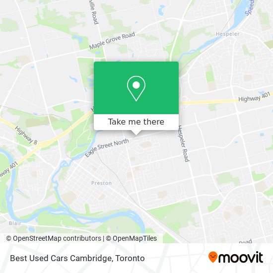 Best Used Cars Cambridge map