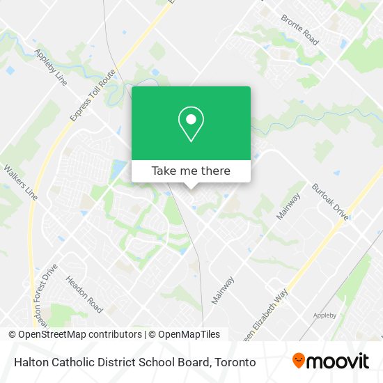 Halton Catholic District School Board map