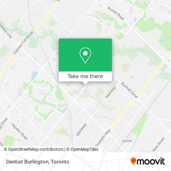 Dentist Burlington map