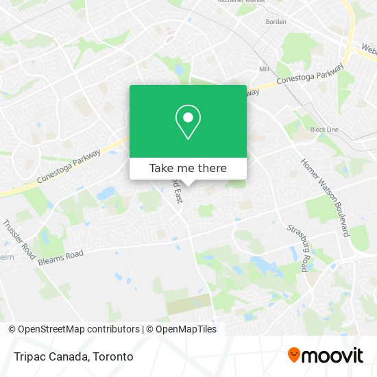 Tripac Canada map