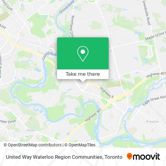United Way Waterloo Region Communities map