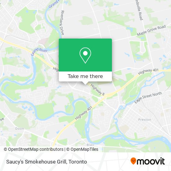 Saucy's Smokehouse Grill map