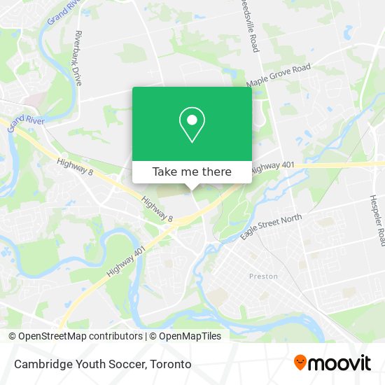 Cambridge Youth Soccer map