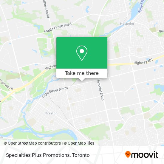 Specialties Plus Promotions map